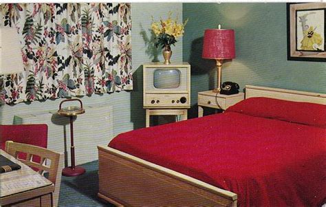 1950s Motel Room Interior Retro Bedrooms Bedroom Vintage Home Decor