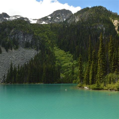 Hiking In Joffre Lakes Provincial Park British Columbia In Canada