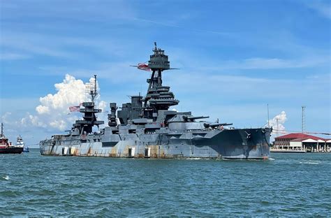 Uss Texas Bb 35 Is Towed Through The Houston Ship Channel 31 August