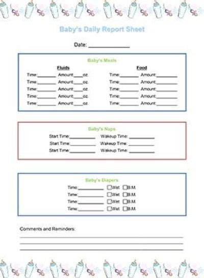 Check spelling or type a new query. printable daily reports | Kids daycare, Family child care ...