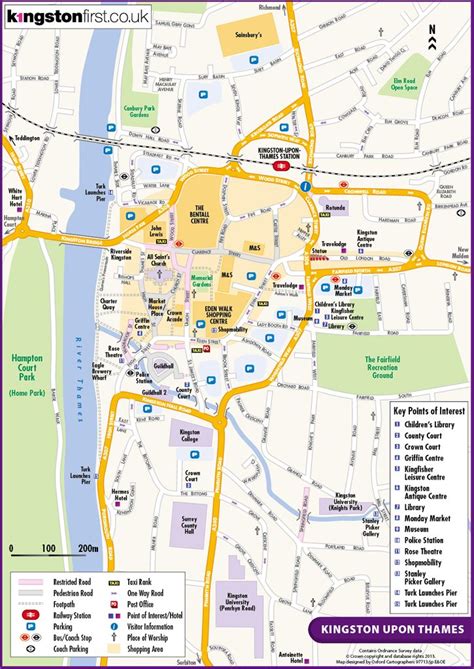 Map Of Kingston Upon Thames Verjaardag Vrouw 2020