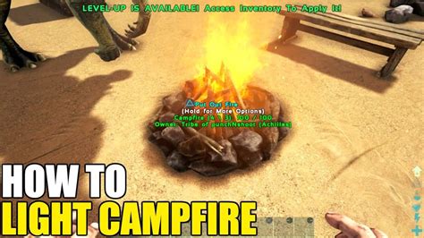 The campfire is a structure in ark: How to Light Campfire | Ark: Survival Evolved (PS4/Xbox One) - YouTube