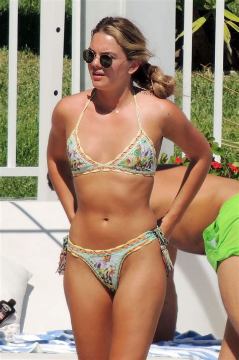 Louisa Johnson In Bikini At A Pool In Marbella Hawtcelebs