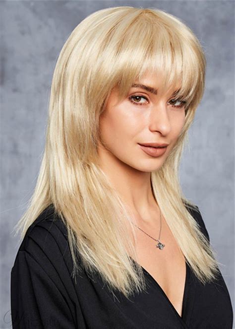 Layered Sexy Straight Natural Synthetic Hair Wigs with Bangs 14 Inches: Wigsbuy.com
