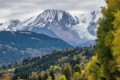 French Alps In Autumn Road Near Megeve France Europe The Mountains