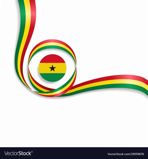 Ghanayan Wavy Flag Background Royalty Free Vector Image