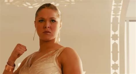 Watch Ronda Rouseys Glamorous And Gritty Battle With Michelle Rodriguez In Furious 7
