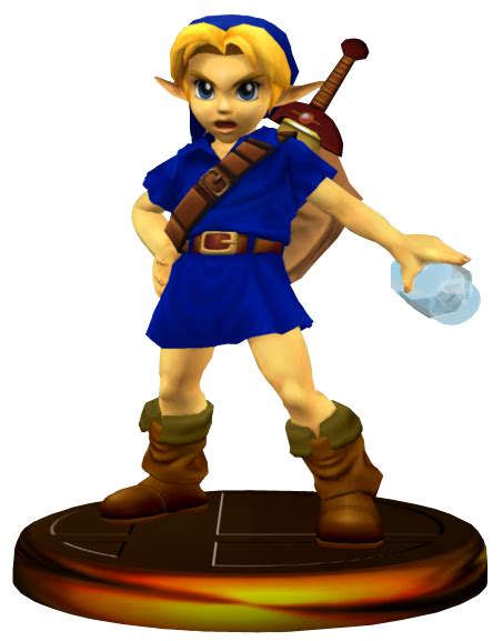 Filessbm Young Link Smash Trophy Blue Modelpng Zelda Wiki