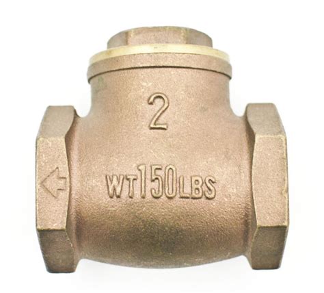 B And K Industries 2 Inch Swing Check Valve 150 Psi Brass Plumbing 3 Pack