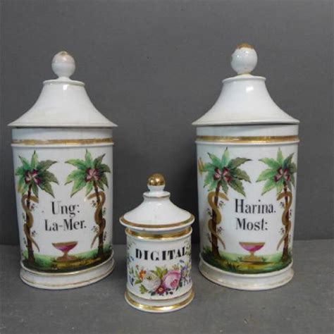 Antique French Porcelain Apothecary Jars