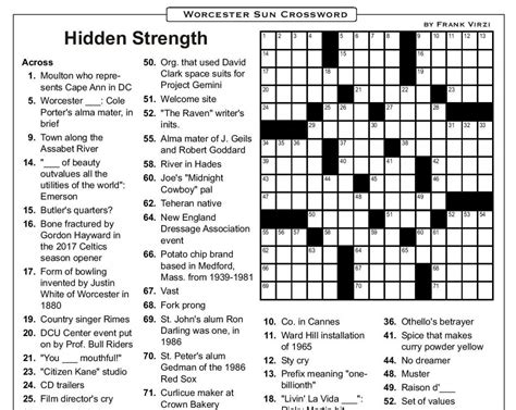 La Times Printable Crossword July 2017 Check More At