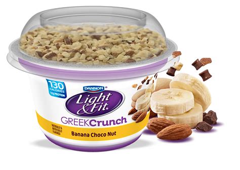 Apr 12, 2016 · unsweetened, plain greek yogurt, which can have as little as 5 grams of — naturally occurring — sugar, is usually a good bet. Dannon Light & Fit Banana Choco Nut Greek Yogurt - Easy ...