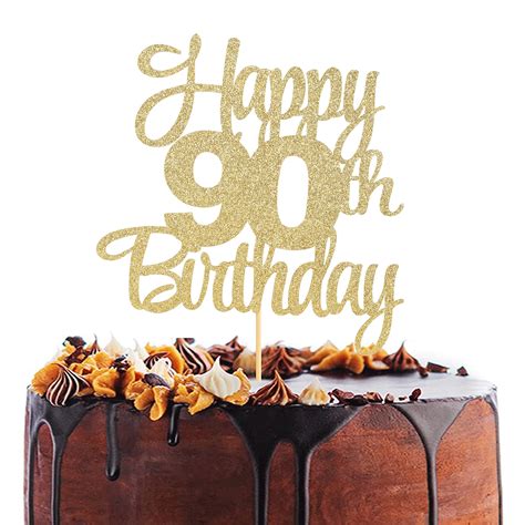 Buy Happy 90th Birthday Cake Topper 90th Anniversary Cake Topper