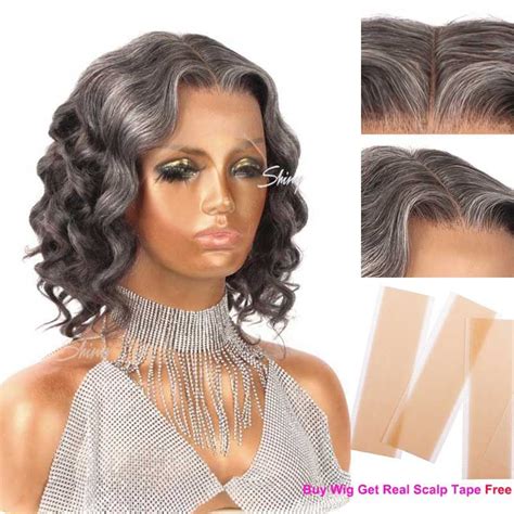 rosalie pepper color 13x4 invisible swiss lace frontal wig seamless lace myshinywigs® in