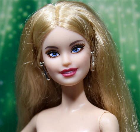 Barbie Doll Nude Model Muse Blue Eyes Blonde Hair Painted Nails Earrings Euc Ebay