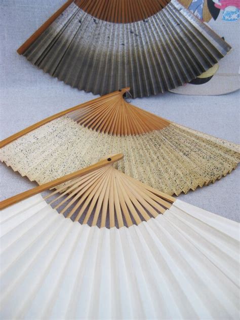 Vintage Japanese Hand Fan Collection Chinoiserie Dec Gem