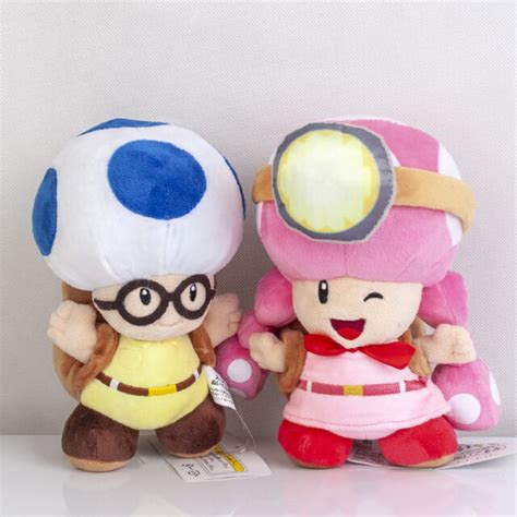 2pcs Super Mario Bros Toadette And Toadsworth Toad Plush Doll Toy 8 T