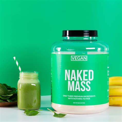 Naked Mass Vanilla Vegan Weight Gainer Lb Bulk GMO Free Gluten Free Soy Free Dairy
