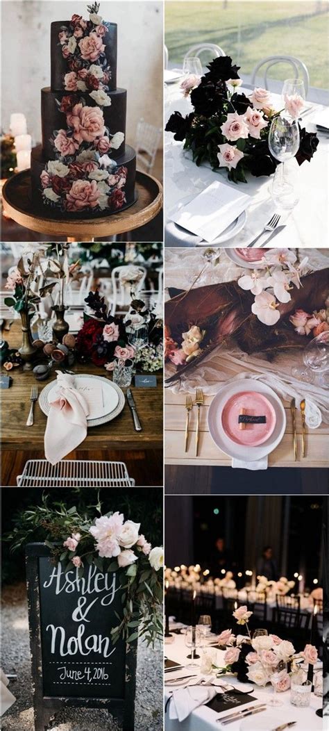 20 Modern Blush And Black Wedding Color Ideas Roses And Rings Wedding