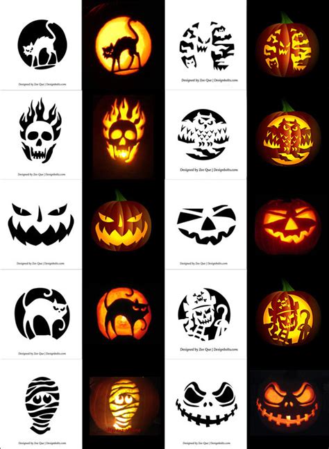 420 Free Printable Halloween Pumpkin Carving Stencils