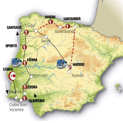 Álbumes Foto Mapa De España Y Portugal Con Ciudades Lleno