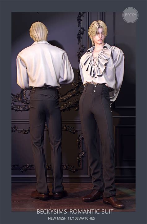 Beckysims Romantic Suit Beckysims On Patreon In 2023 Sims 4 Mods