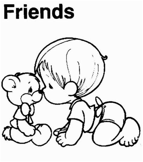 It is better to fail in originality, that to. Friend Coloring Page | Precious moments coloring pages ...