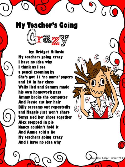 Funny Teacher Poems