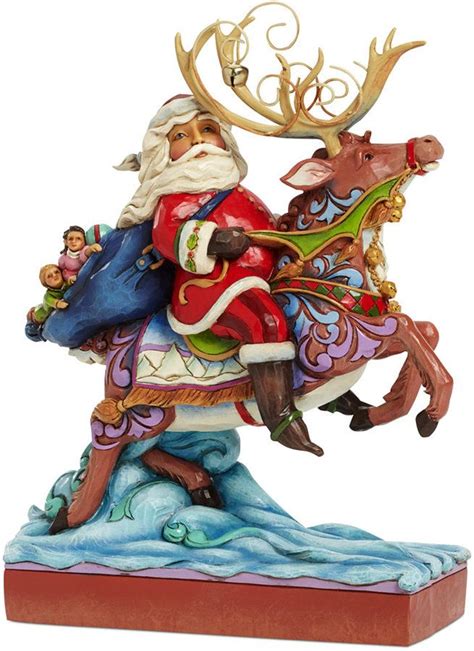 Jim Shore Santa Riding Reindeer Collectible Figurine Jim Shore