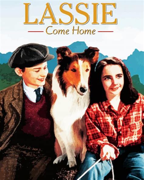 Lassie Come Home Poster Paint By Numbers Pbn Canvas