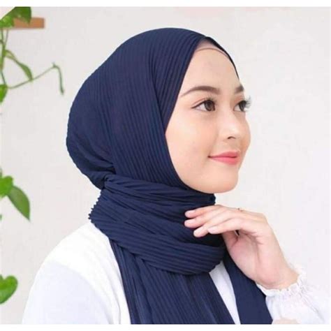 Jual Hijab Pashmina Plisket Premium Pleated Shawl Lidi Terlaris