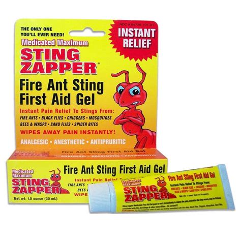 Medicated Gel Fire Ant Bugs Bite First Aid Sting Zapper Treatment