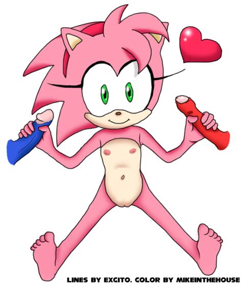 Rule 34 Amy Rose Anthro Color Echidna Excito Feet Female Flat Chest