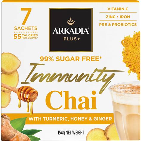 Arkadia Plus Immunity Chai With Tumeric Honey Ginger 7 Pack Is Not