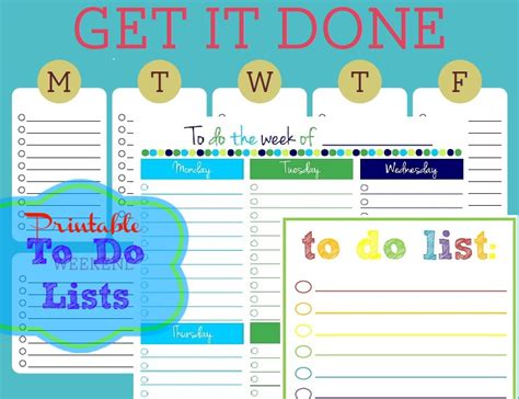 Free Printable To Do Lists Cute And Colorful Templates
