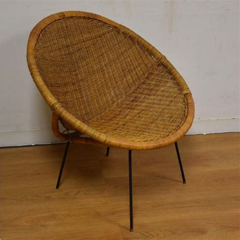 Bambeco sustainable home · inspired green living · winter home event Mid-Century Cane Rattan Scoop Lounge Chair | Chairish
