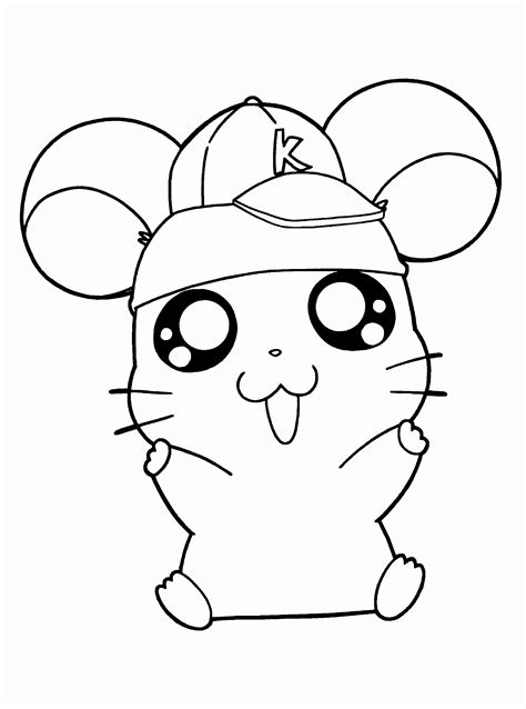 A simple minded fluffy creature with a short tail eats grain nuts root crops seeds. Coloriages à imprimer : Hamster, numéro : 76004888