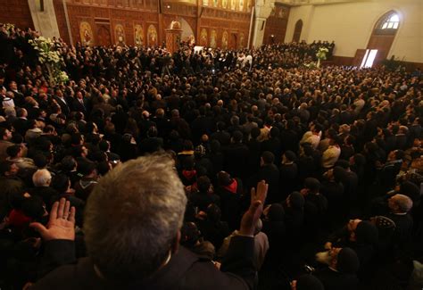 Coptic Pope Shenouda Iii Thousands Attend Cairo Funeral Slideshow