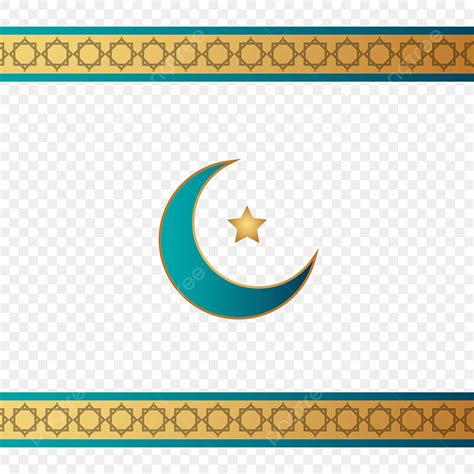 Gambar Perbatasan Garis Islam Sederhana Dengan Bintang Dan Bulan Islam