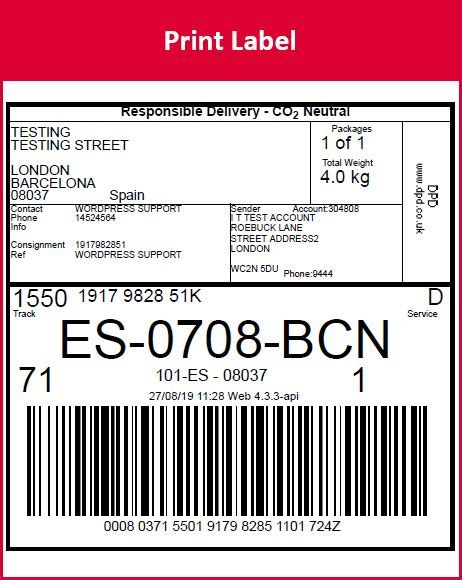 Supports 632 postal & couriers company. 30 Dpd Shipping Label - Labels For Your Ideas