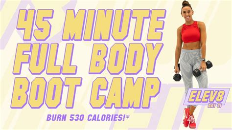 Minute Full Body Bootcamp Workout Burn Calories The ELEV Challenge Day YouTube