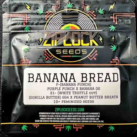 Ziplock Seeds Banana Bread 10 Feminized Seeds Hembra Genetics Collection