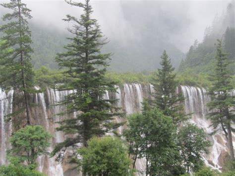 Nuorilang Waterfall Jiuzhaigou World Natural Heritage Stock Image