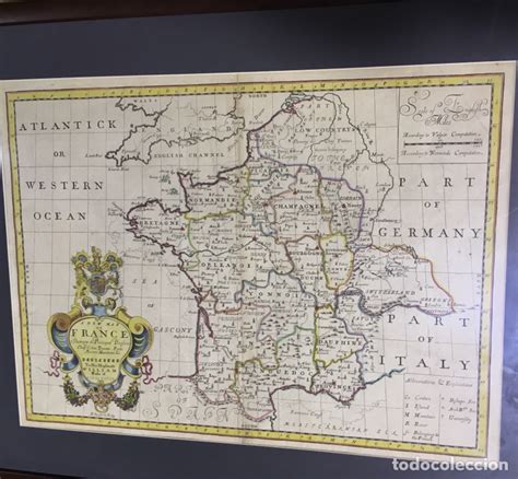 1712 Mapa De Francia Coloreado Dedicado A Comprar Cartografía