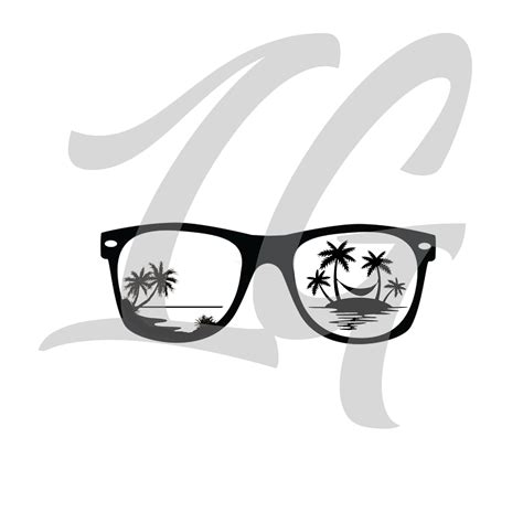 Sunglasses Svg Beach Svg Sunglasses Reflection Svg Miami Etsy