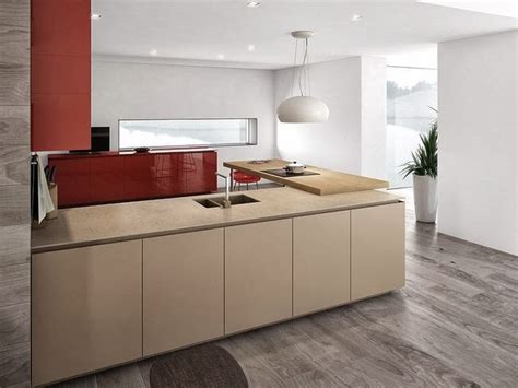 konsep  dapur minimalis warna merah simple  minimalis