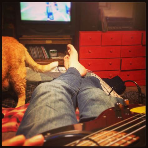 Relaxing Playing Bass Bass Barefoot Relaxation Home Appliances Relax Home