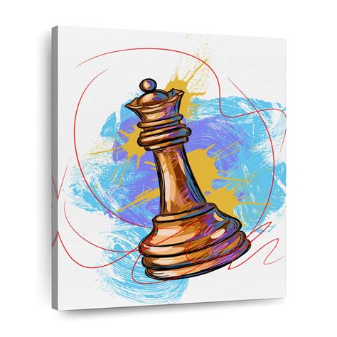 Abstract Chess Queen Wall Art Digital Art