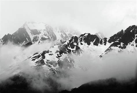 Foggy Mountains Black And White Photograph By Sierra Vance Pixels