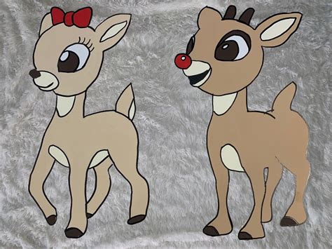 Rudolph The Red Nose Reindeer Character Cut Outs 2ft Standee Etsy